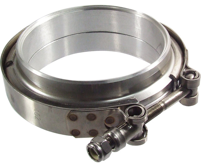 Proflow V Band Exhaust Clamp, Interlocking, Stainless Steel, Natural, 2.5 in. O.D. Pipe, Kit - PFETV25 PFETV25
