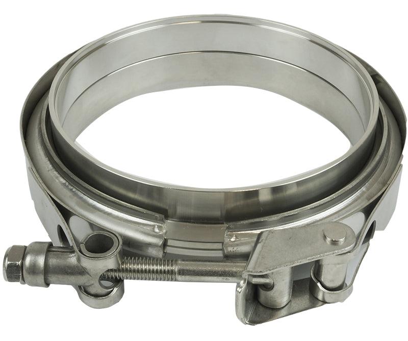 Proflow V-band Exhaust Clamp Quick Release Stainless Steel, Natural, 4.00 in. O.D. Pipe, Kit - PFETVQR400 PFETVQR400