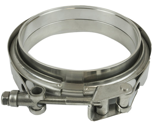 Proflow V-band Exhaust Clamp Quick Release Stainless Steel, Natural, 4.00 in. O.D. Pipe, Kit - PFETVQR400 PFETVQR400