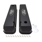 Proflow Valve Covers, Tall Cast Aluminium, Black, For Ford Logo, 429-460 Big Block For Ford, Pair - PFEVC-310