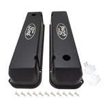 Proflow Valve Covers, Tall Cast Aluminium, Black, For Ford Logo, 429-460 Big Block For Ford, Pair - PFEVC-310