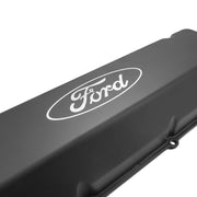 Proflow Valve Covers, Tall Cast Aluminium, Black, For Ford Logo, 429-460 Big Block For Ford, Pair - PFEVC-310