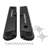 Proflow Valve Covers, Tall Cast Aluminium, Black, For Ford Logo, Small Block For Ford 289, 351W, Pair - PFEVC-410