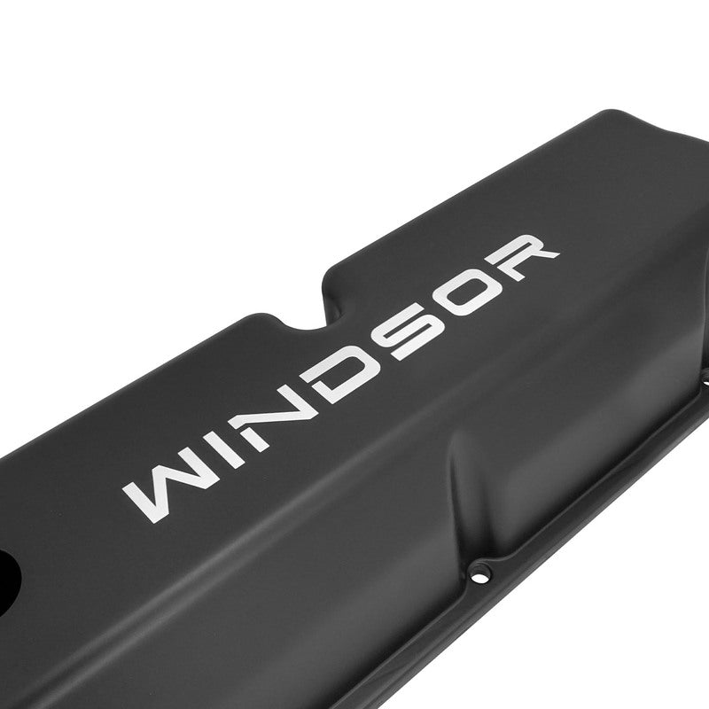 Proflow Valve Covers, Tall Cast Aluminium, Black, For Ford Logo, Small Block For Ford 289, 351W, Pair - PFEVC-410