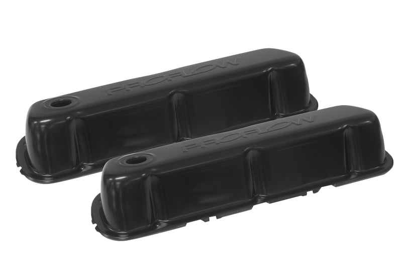 Proflow Valve Covers, Steel Black, Small Block For Ford, 289, 351W, Pair - PFEVC-420 PFEVC-420