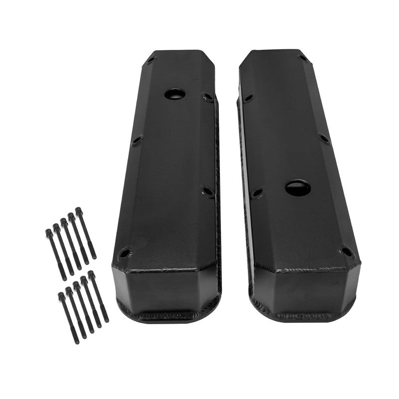 Proflow Valve Covers, Tall, Fabricated Aluminum, Black Powder Coated, Small Block For Chrysler, Pair - PFEVC-4406