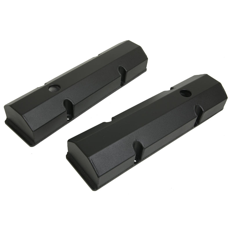 Proflow Valve Covers, Tall, Fabricated Aluminum, Black Powder Coated, For Chevrolet, Small Block, Pair - PFEVC-4411 PFEVC-4411