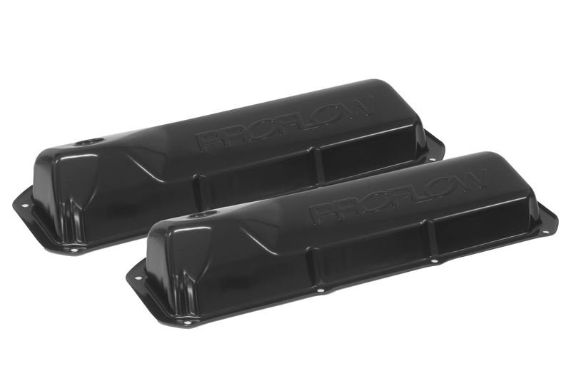 Proflow Valve Covers, Steel Black, Small Block For Ford 302, 301C, Pair - PFEVC-520