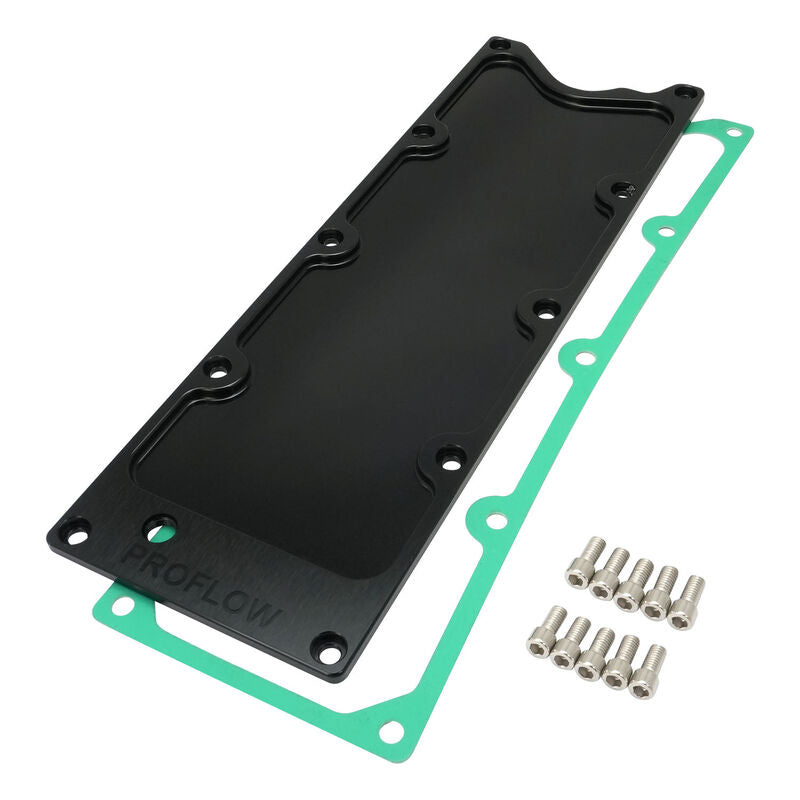 Proflow Engine Valley Cover, LS1, DOD Delete, Billet Aluminium, Low Profile, Black, Superseded Version - PFEVC-600BK-SUS PFEVC-600BK-SUS