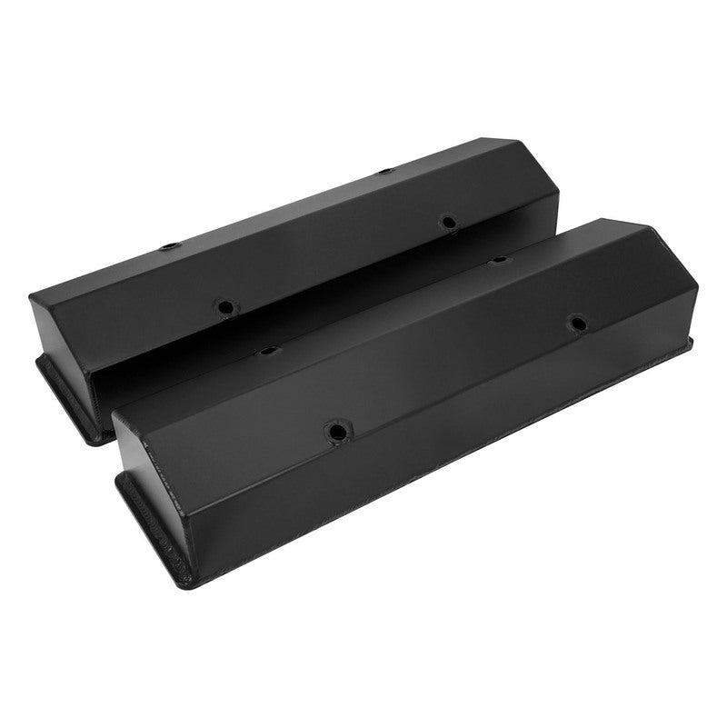 Proflow Valve Covers, Tall, Fabricated Aluminum, Black Powder Coated, Chev, Small Block, Pair - PFEVC-6144 PFEVC-6144