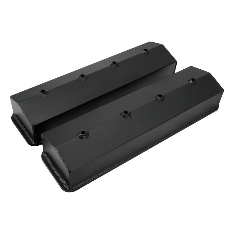 Proflow Valve Covers, Tall, Fabricated Aluminum, Black Powder Coated, Center Bolt Chev Small Block, Pair - PFEVC-6234 PFEVC-6234