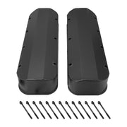 Proflow Valve Covers, Tall, Fabricated Aluminum, Black Powder Coated, Big Block Chev, Pair - PFEVC-6244