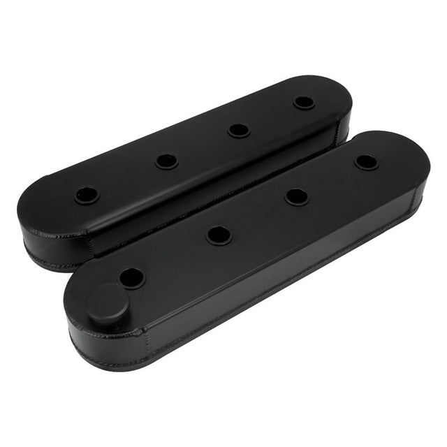 Proflow Valve Covers, LS Aluminium Fabricated, Black Wrinkle, Tall, No Coil Stand, Pair - PFEVC-627 PFEVC-627