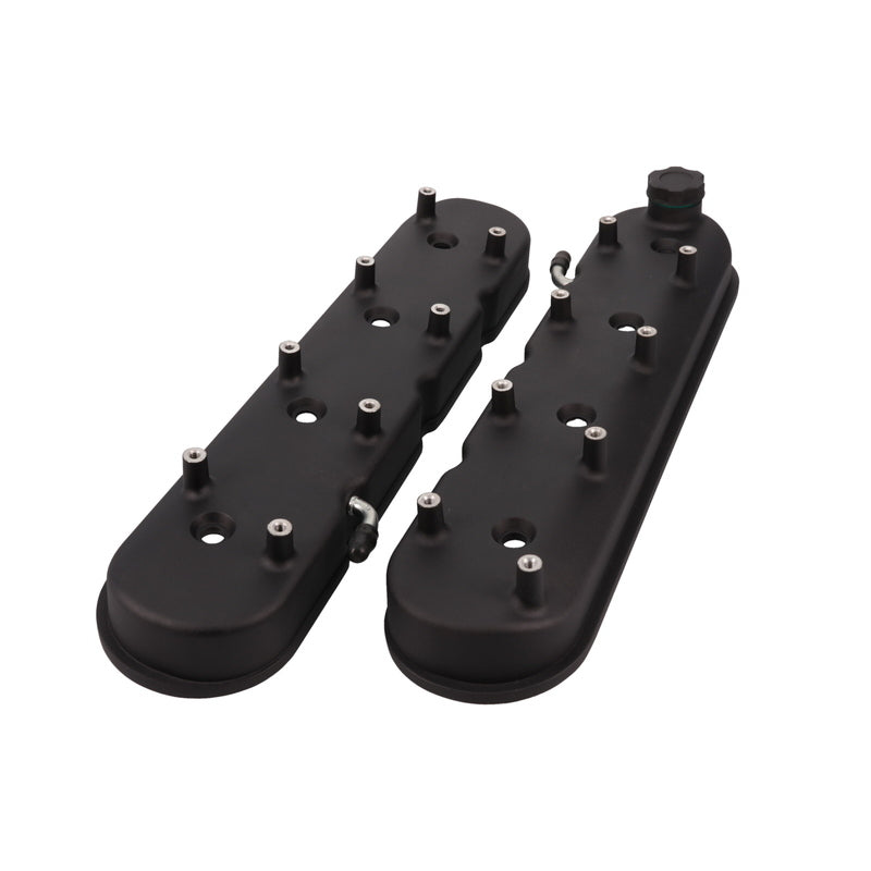 Proflow Valve Covers, For Holden/Chev Commodore LS, Cast Aluminium, With Coil Mounting Post, Black, Set - PFEVC-8578BK