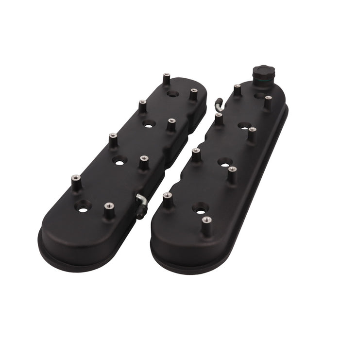 Proflow Valve Covers, For Holden/Chev Commodore LS, Cast Aluminium, With Coil Mounting Post, Black, Set - PFEVC-8578BK