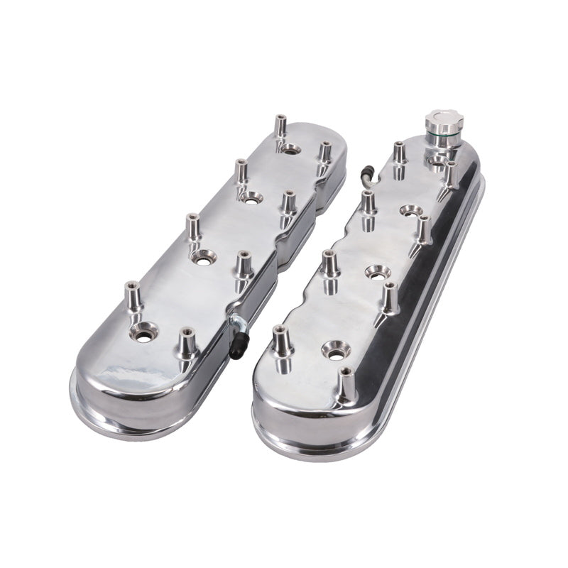 Proflow Valve Covers, For Holden/Chev Commodore LS, Cast Aluminium, With Coil Mounting Post, Polished, Set - PFEVC-8578P