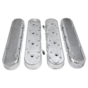 Proflow Valve Covers, LS For Chevrolet For Holden, Two-Piece, Cast Aluminium, Polished, 4.25 in. Tall, Baffle - PFEVC-8579P