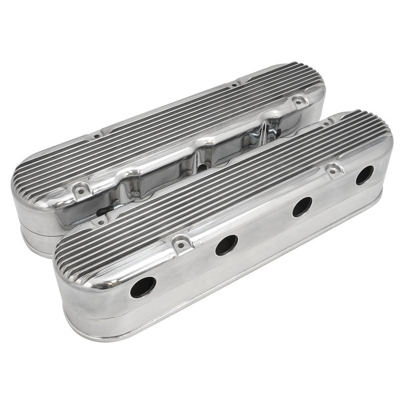 Proflow Valve Covers, LS For Chevrolet For Holden, Two-Piece, Cast Aluminium, Polished, 4.25 in. Tall, Baffle - PFEVC-8579P PFEVC-8579P