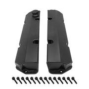 Proflow Valve Covers, Fabricated Aluminium, Billet Base, For Holden V8 Late, VN-VT, 304/308, Black - PFEVC-911BK