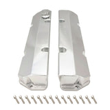 Proflow Valve Covers, Fabricated Aluminium, Billet Base, For Holden V8 Late, VN-VT, 304/308, Raw Finish, Set - PFEVC-911