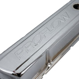 Proflow Valve Covers Steel, Tall, Chrome For Holden Commodore, 253, 308, Proflow Logo, Pair - PFEVC-935