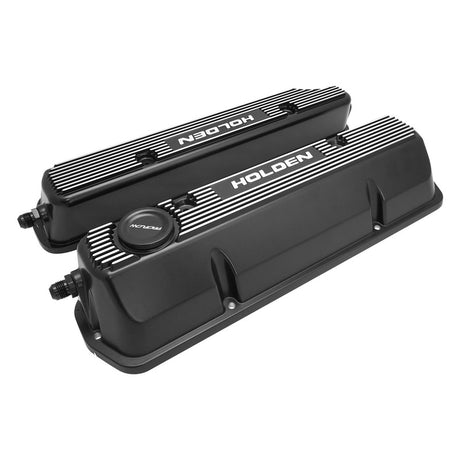Proflow Aluminium Valve Covers, For Holden Commodore V8, VN-VT, OE Style, Cast Aluminium, Black, Set - PFEVC-950-BK PFEVC-950-BK