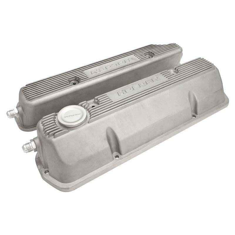 Proflow Aluminium Valve Covers, For Holden Commodore V8, VN-VT, OE Style, Cast Aluminium, Natural, Set - PFEVC-950 PFEVC-950