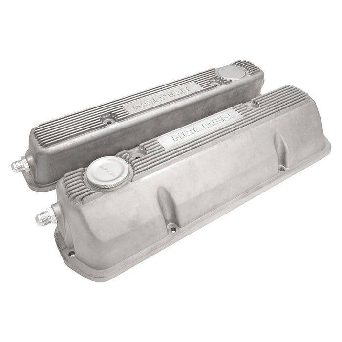 Proflow Aluminium Valve Covers, For Holden Commodore V8, VN-VT, Performance Style, Cast Aluminium, Natural, Set - PFEVC-960