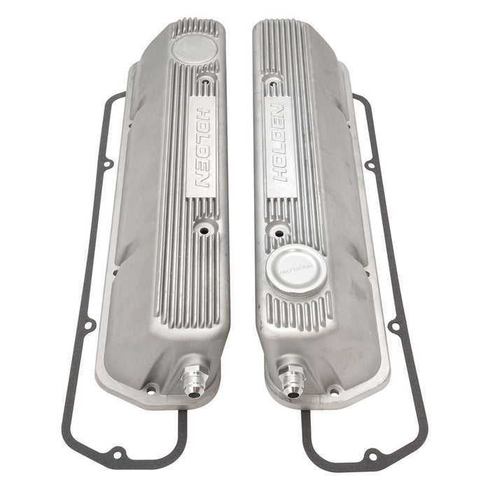 Proflow Aluminium Valve Covers, For Holden Commodore V8, VN-VT, Performance Style, Cast Aluminium, Natural, Set - PFEVC-960