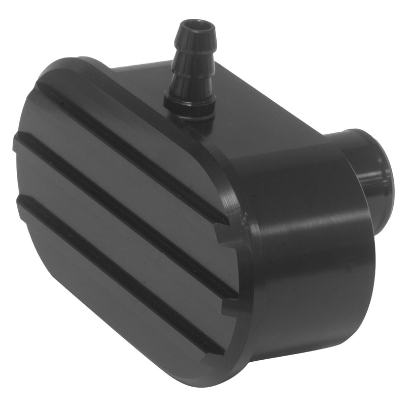 Proflow Valve Cover Breather, Push-In, Oval, Aluminium, Black, Finned, with PCV Tube - PFEVCA-001 PFEVCA-001