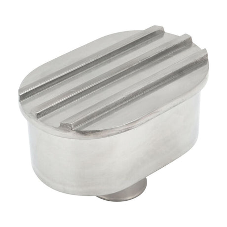 Proflow Valve Cover Breather, Push-In, Oval, Aluminium, Polished, Finned - PFEVCA-002-P PFEVCA-002-P