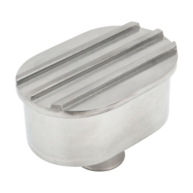 Proflow Valve Cover Breather, Push-In, Oval, Aluminium, Polished, Finned - PFEVCA-002-P PFEVCA-002-P