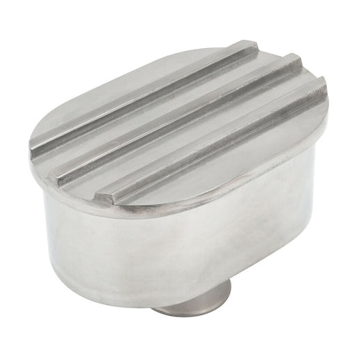 Proflow Valve Cover Breather, Push-In, Oval, Aluminium, Polished, Finned - PFEVCA-002-P PFEVCA-002-P