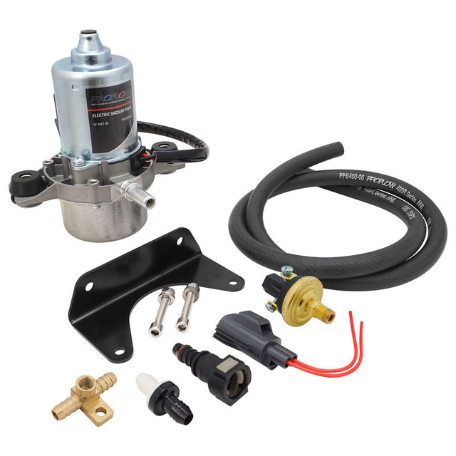 Proflow Universal Electric Brake Vacuum Pump Kit, UP28 Vacuum Pump, 12V Switch, Steel Bracket, Check Valve, Hose - PFEVPUP28-KIT PFEVPUP28-KIT