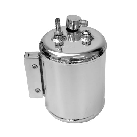 Proflow Brake Vacuum Reservoir Tank, Fabricated Aluminium, 126mm Diameter, Check Valve & Hardware, Polished - PFEVT500P PFEVT500P