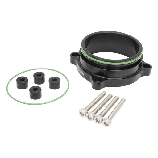 Proflow Throttle Body Adaptor, Suit Ford Falcon FG Throttle Body To 3.0'' Intercooler Clamp, Billet, Black Anodised - PFEWD300-FGBK