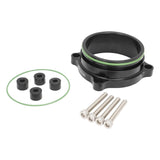 Proflow Throttle Body Adaptor, Suit Ford Falcon FG Throttle Body To 3.0'' Intercooler Clamp, Billet, Black Anodised - PFEWD300-FGBK