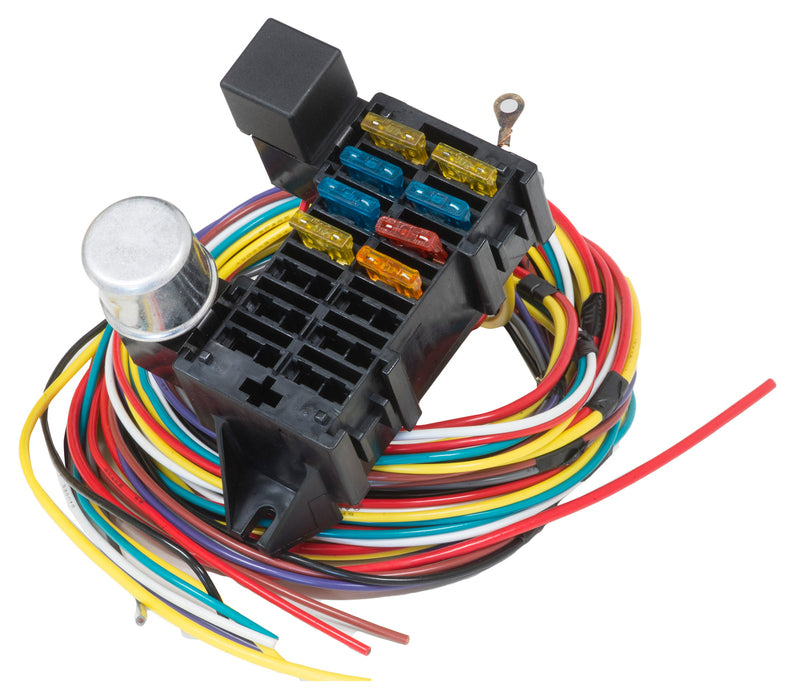 Proflow Wiring Harness, 8-Circuit, Dash Ignition, Fuse Block, Spade Fuse, Universal, Kit - PFEWH8 PFEWH8