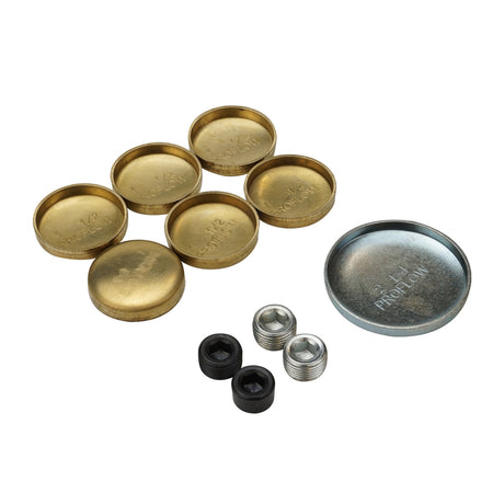 Proflow Freeze Welch plugs, Brass, For Ford, 351C, 351M, 400, Kit - PFEWP-3818016 PFEWP-3818016