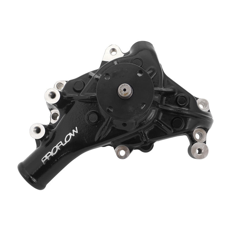 Proflow Water Pump, CoolMax Mechanical, Long, High-Volume, Aluminium Black Powedercoat, Natural, SB Chev, Each - PFEWP-8811BK