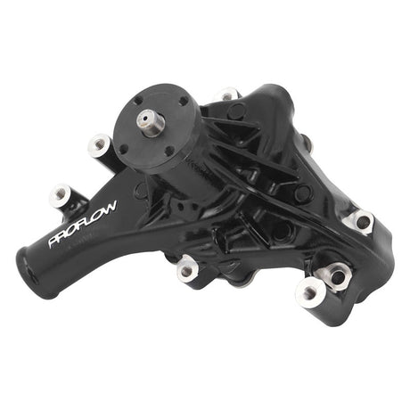 Proflow Water Pump, CoolMax Mechanical, Long, High-Volume, Aluminium Black Powedercoat, Natural, SB Chev, Each - PFEWP-8811BK PFEWP-8811BK