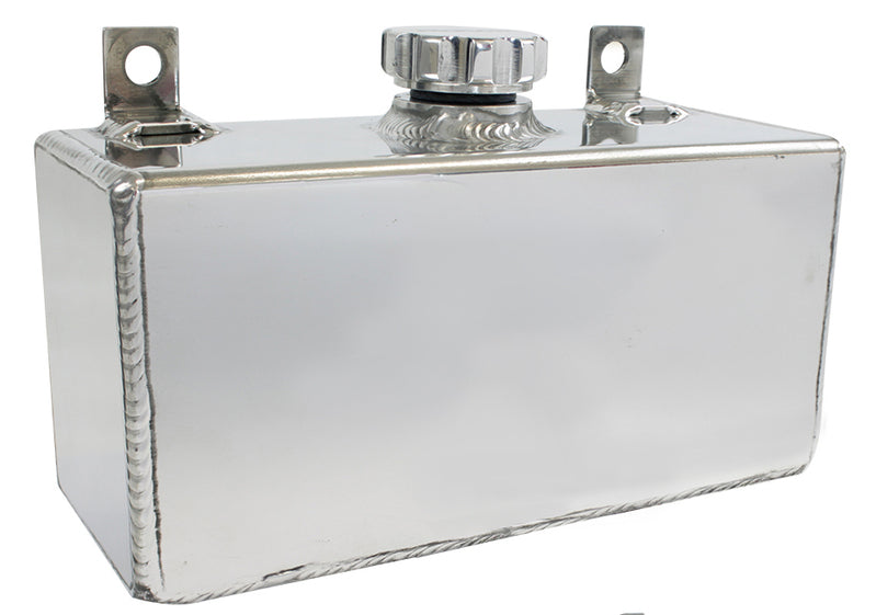 Proflow Windshield Washer Reservoir, Universal, Fabricated Aluminium 100x 210 x 82mm, Polished - PFEWTH2 PFEWTH2