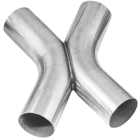 Proflow Exhaust X Pipe, Universal, Stainless Steel, Natural, Aluminized, 2.500 in. Inlet/Outlet, 18.00 in. Long - PFEXP025 PFEXP025