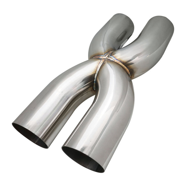 Proflow Exhaust X Pipe, Universal, 304 Stainless Steel, Polished, 3.50in. Inlet/Outlet, 18in. Length - PFEXP035 PFEXP035