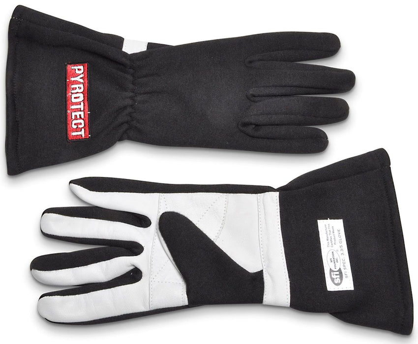 Pyrotect Pro Series Reverse Stich SFI-5 2-Layer Nomex Gloves, Black (PYGP200420)