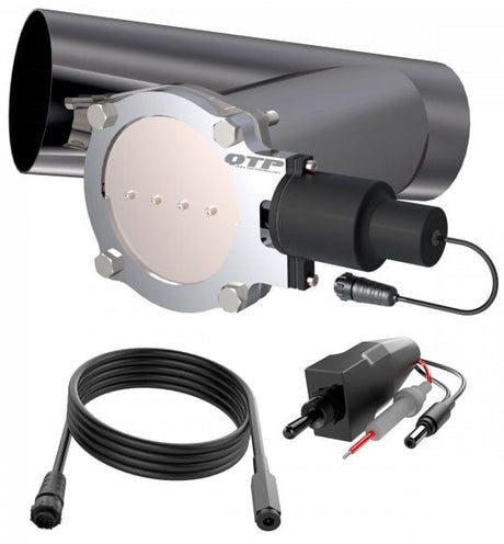QTP 5" Single Electric Exhaust Cutout Combo Kit (QTPEC5XCP) QTPEC5XCP