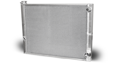 AFCO Aluminum Double Pass Radiator 26 X 19 X 1.50 Core, 16 AN Male Inlet - 80184NDP-16 80184NDP-16