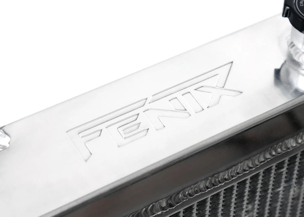 Fenix Universal Stock Car Radiator - Top Outlet Pipe Left / Bottom Outlet Pipe Right.