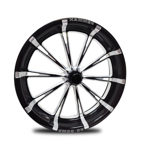 RC Comp Hammer 15" x 3.5" Front Wheel, Black with Eclipse Finish (RCCS53509-03E) RCCS53509-03E