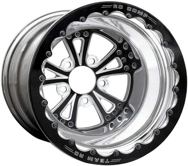 RC Comp Torx 15" x 12" Wheel, Polished with Eclipse Finish Centre, Single Beadlock (RCCSF40X21P1E01E) RCCSF40X21P1E01E
